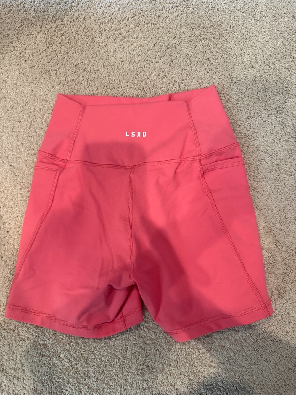 LSKD Coral High-Rise Athletic Bike Shorts